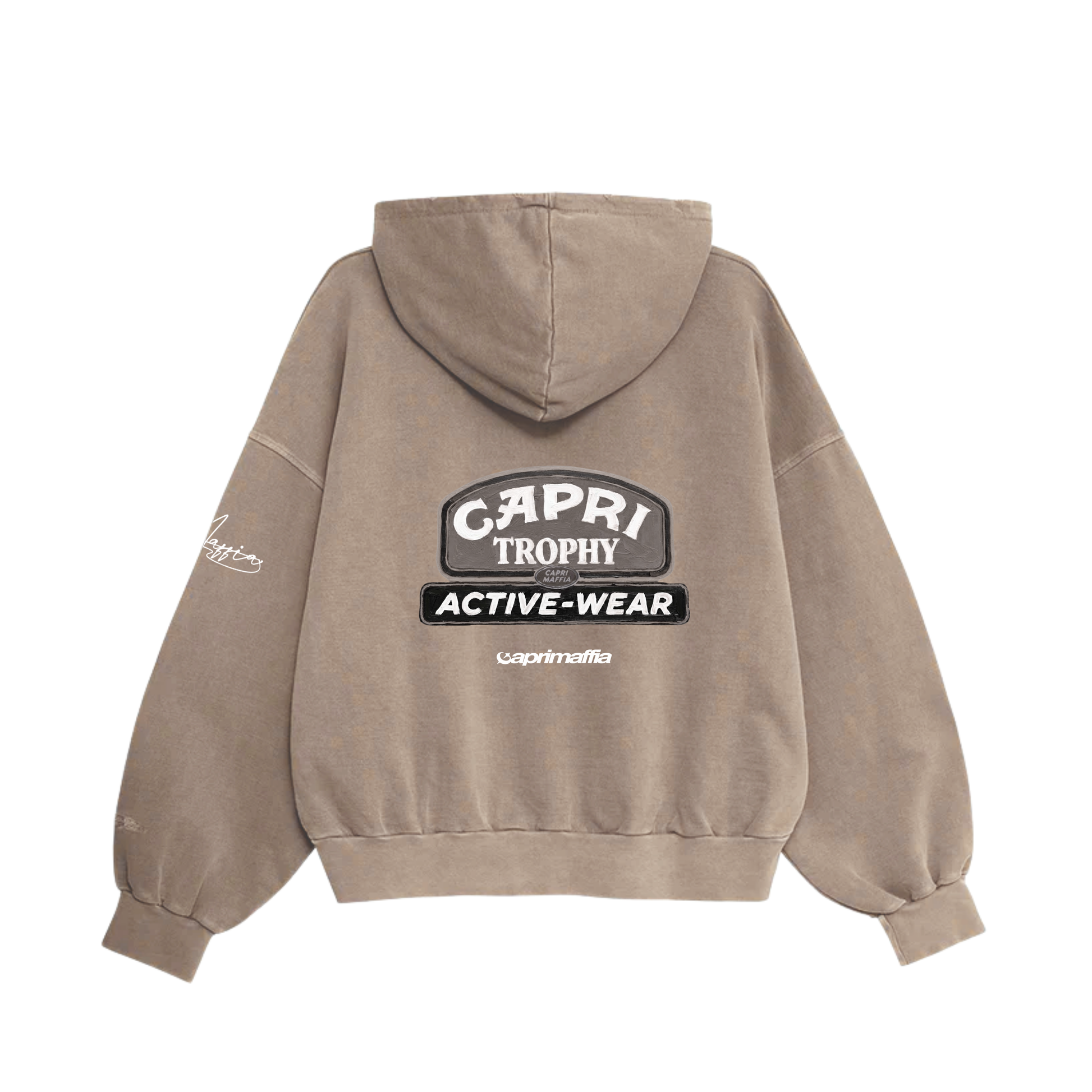 BROWN ACTIVE WEAR HOODIE 480GSM