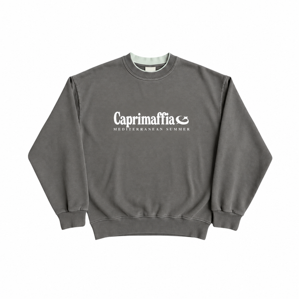 Bajamar Brown Crewneck, sudadera sin capucha de CAPRIMAFFIA