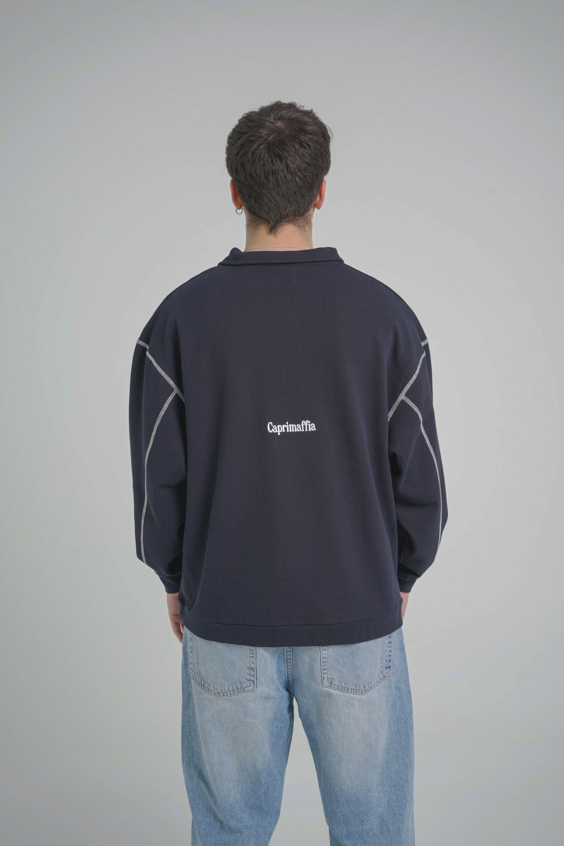 Polo Manga Larga Azul BAJAMAR SS26 — look streetwear SS26