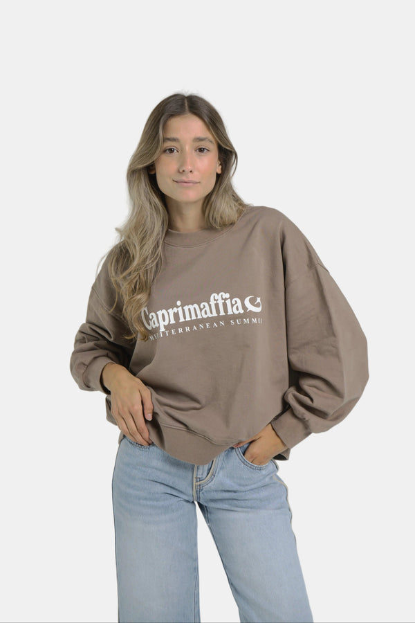 BAJAMAR BROWN CREWNECK