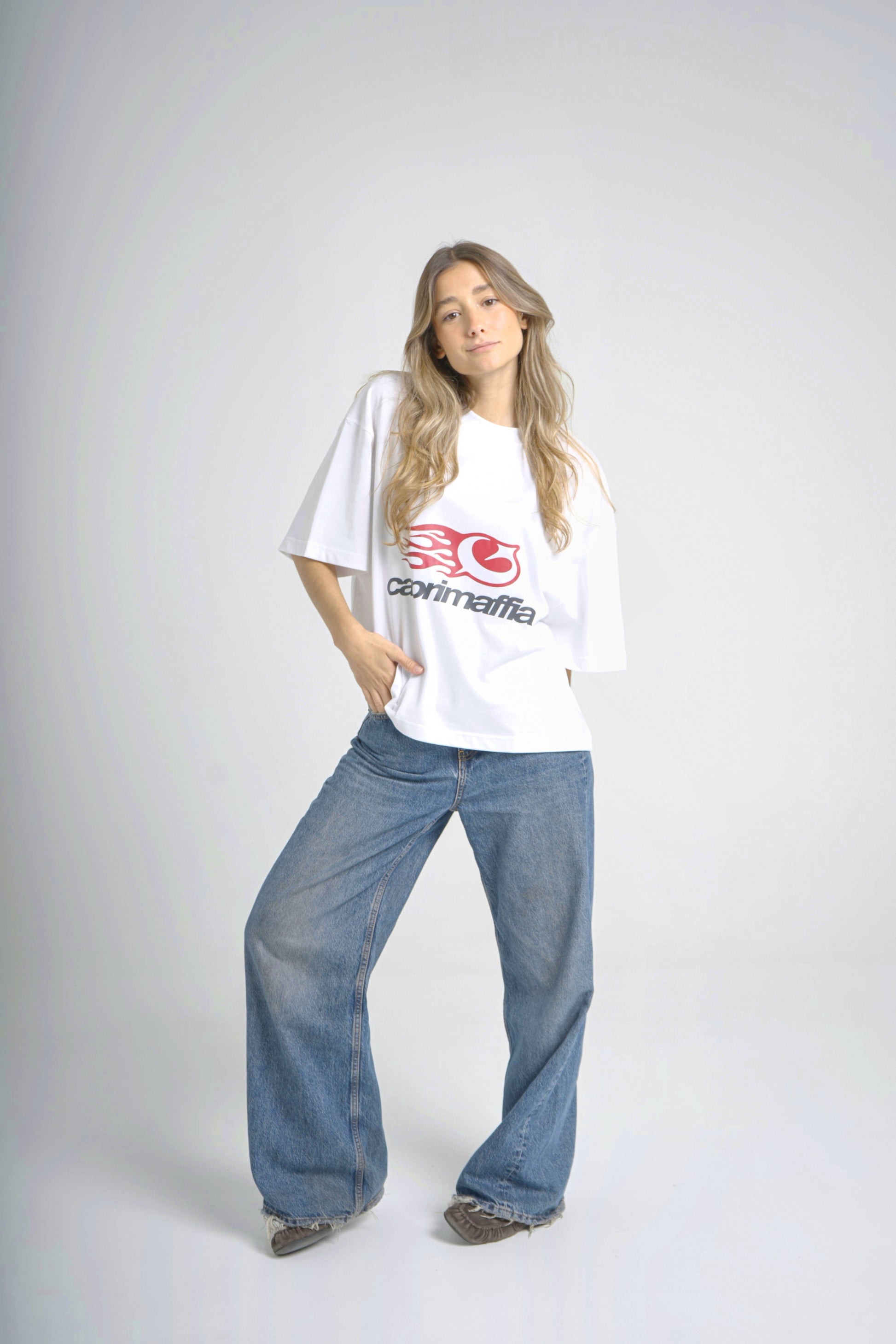 Camiseta Blanca Oversized BAJAMAR SS26 — detalle BAJAMAR SS26
