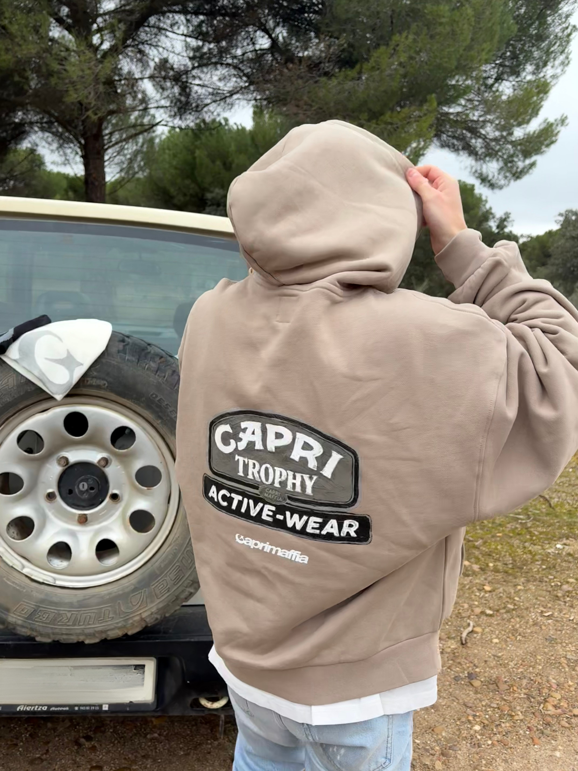 BROWN ACTIVE WEAR HOODIE 480GSM