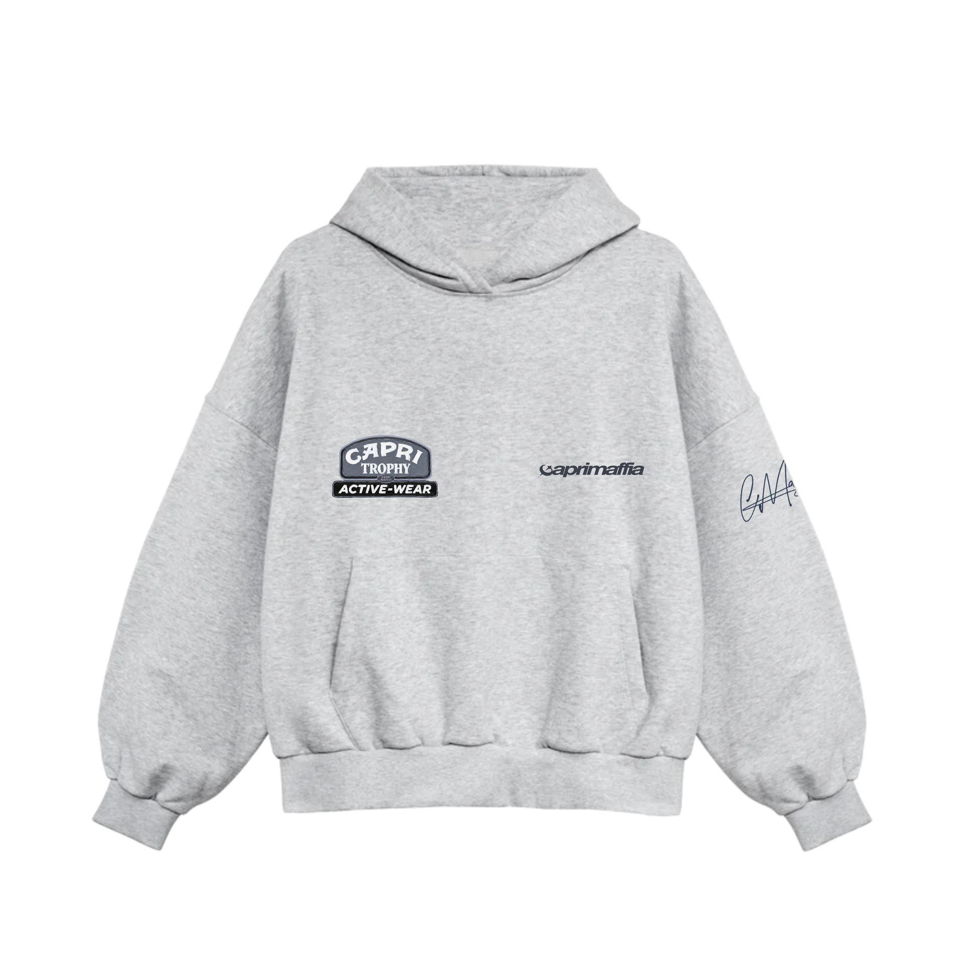 GRAY ACTIVE WEAR HOODIE 480GSM