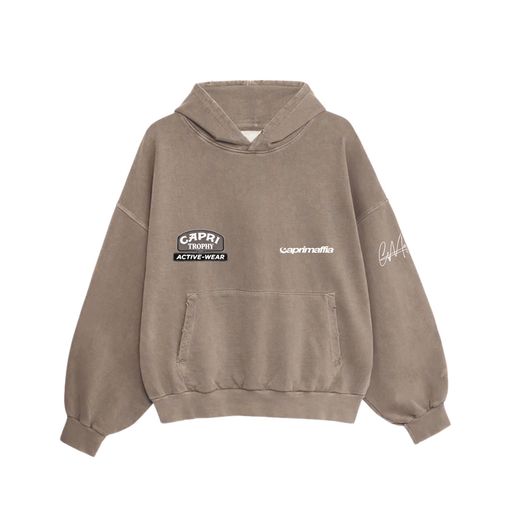 BROWN ACTIVE WEAR HOODIE 480GSM