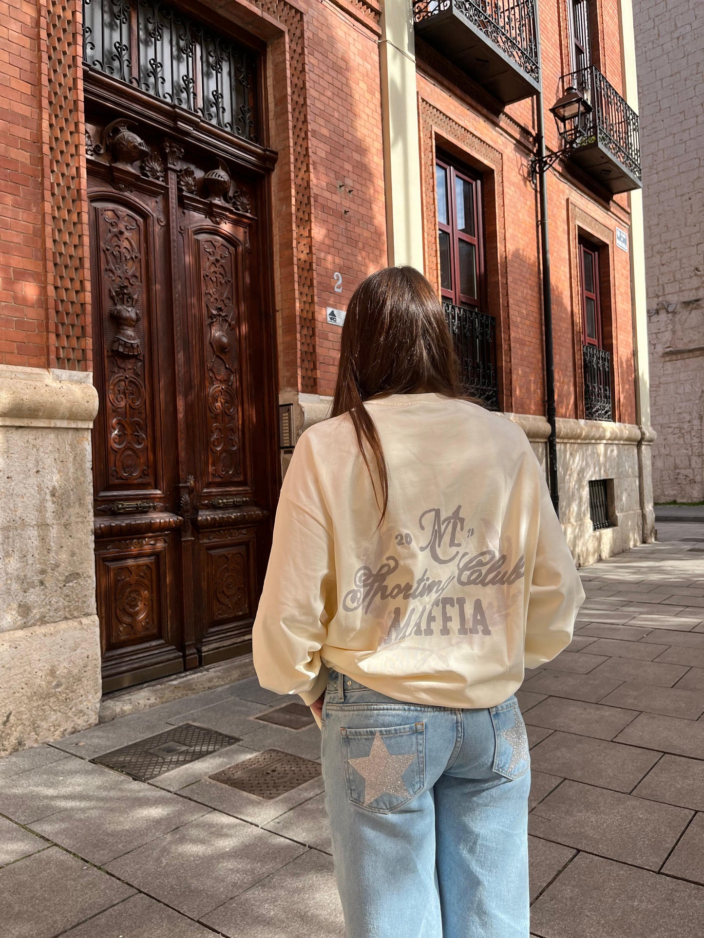 SPORTING CLUB BEIGE CREWNECK