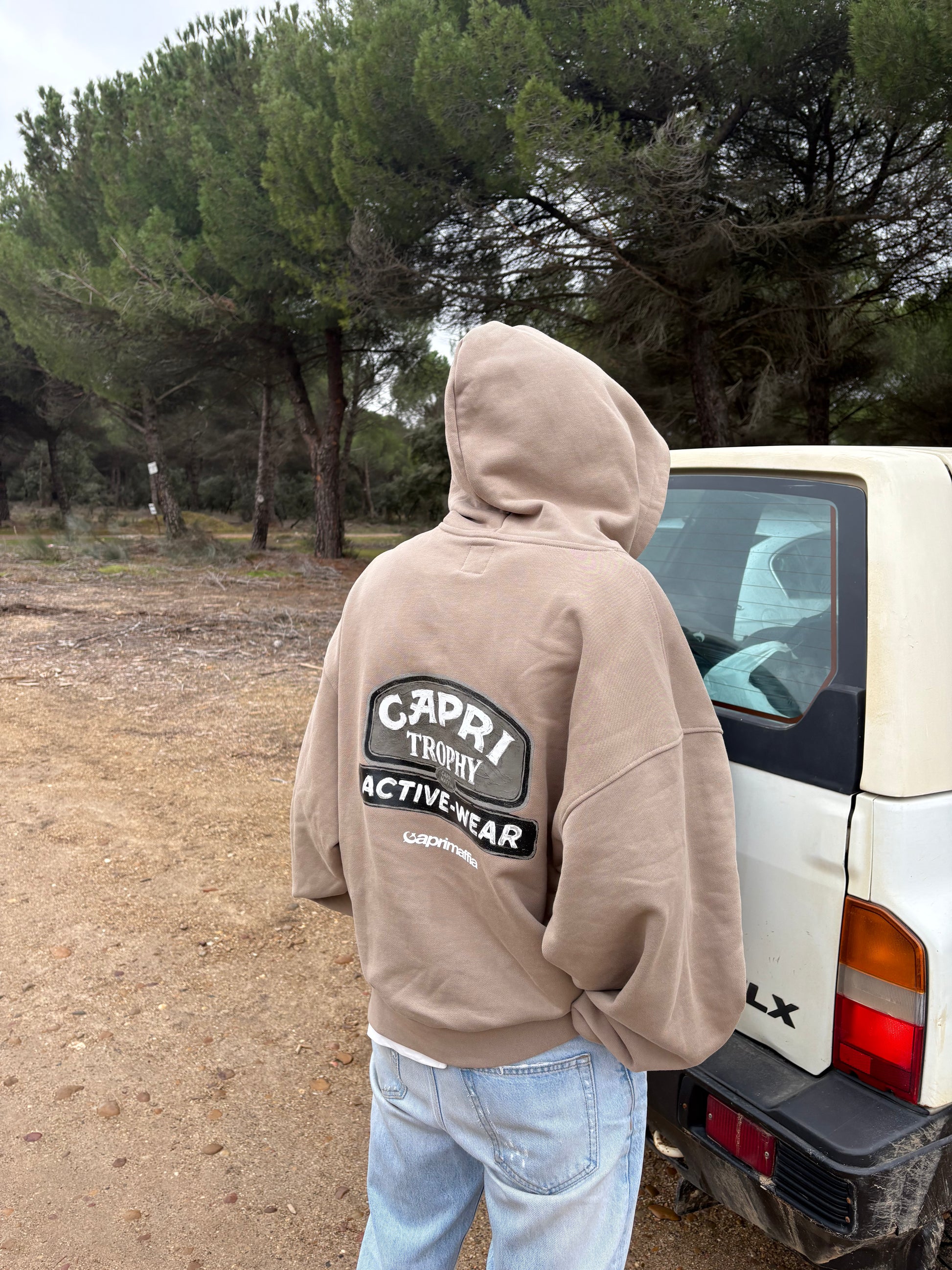 BROWN ACTIVE WEAR HOODIE 480GSM