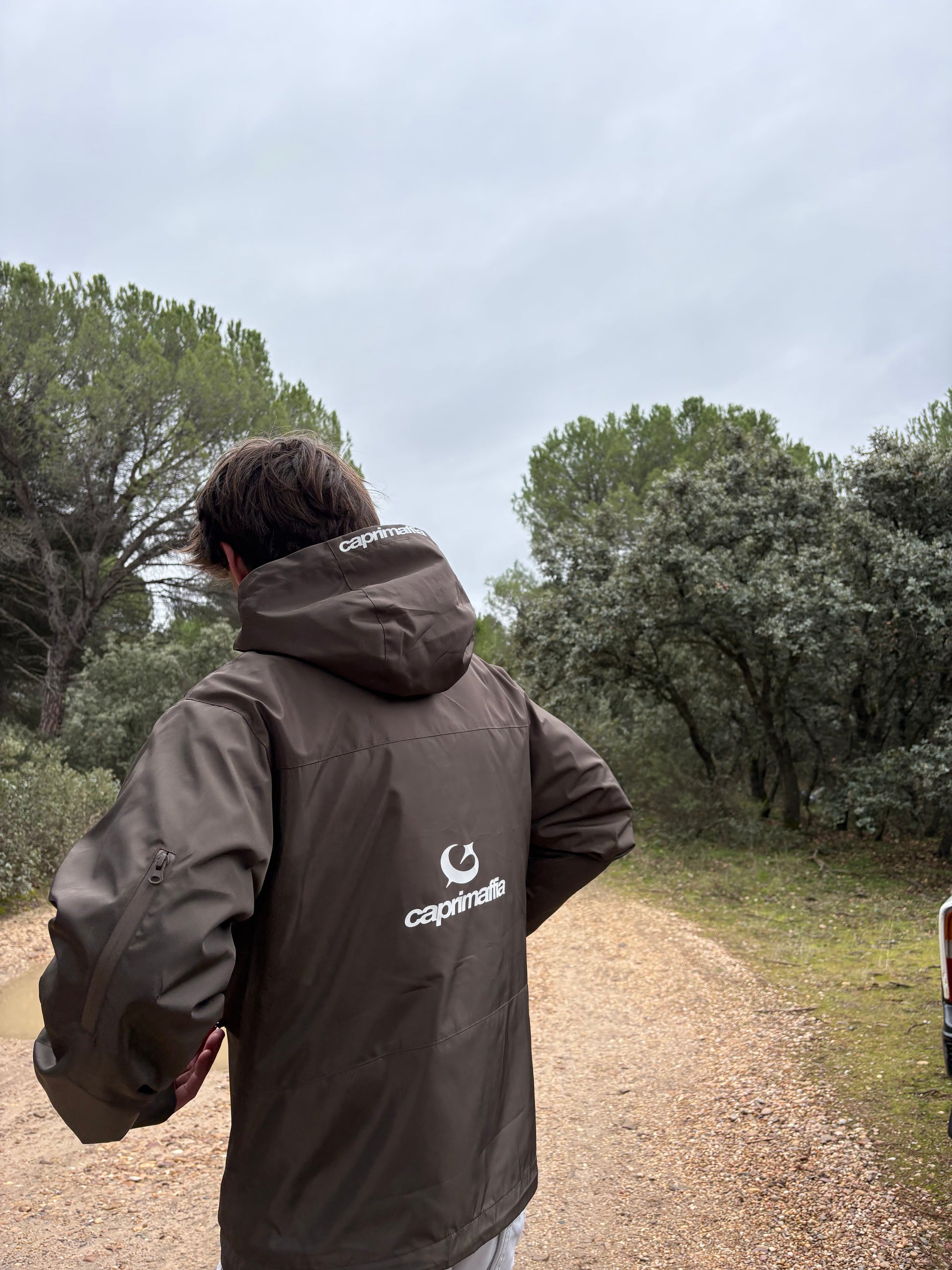 BROWN MAFFIA RAINCOAT