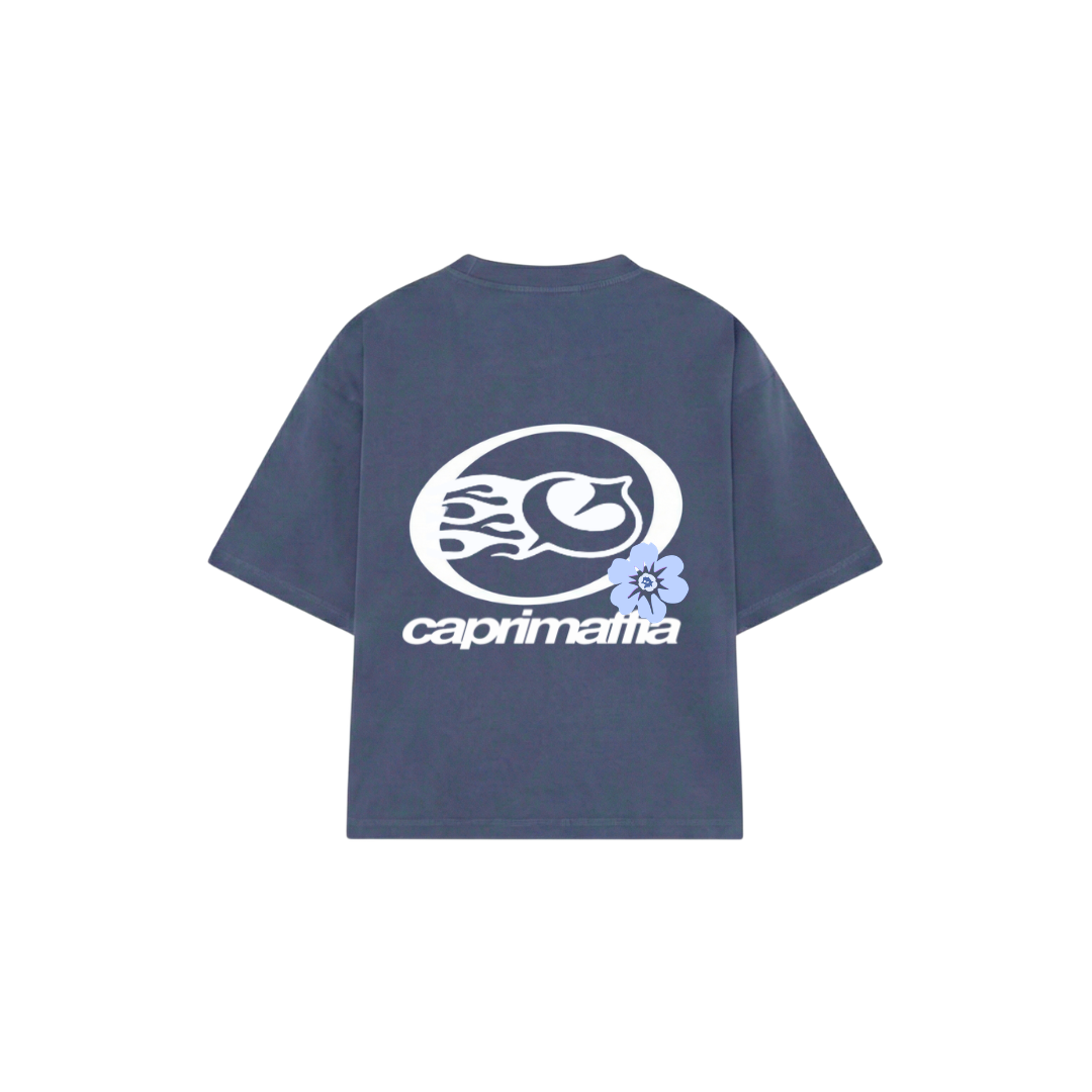 Camiseta Azul Oversized BAJAMAR SS26 — vista mockup SS26