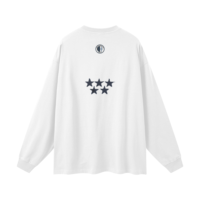 WHITE STARS CREWNECK